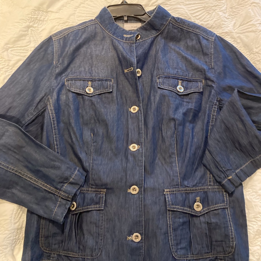 Chico's Platinum Lightweight Denim Jack